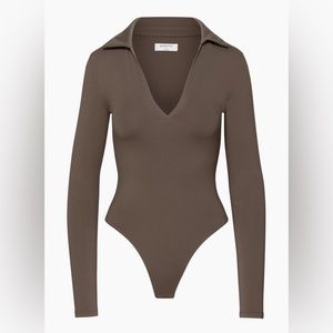 Aritzia Babaton Longsleeve contour polo bodysuit